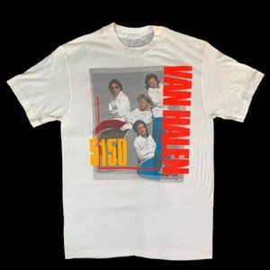 Van Halen Hagar 5150 Tour 1986 Concert White Unisex T-Shirt